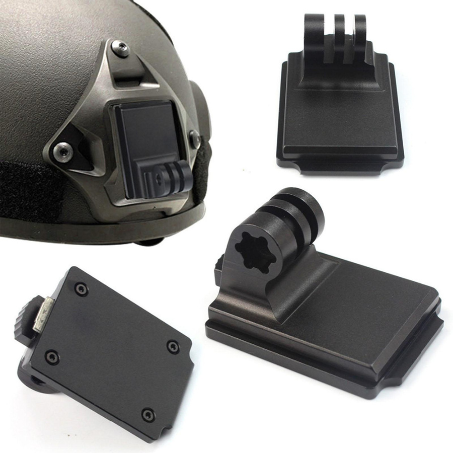 Koogeelife Actionkamera Helm Halterung aus Aluminiumlegierung in Schwarz - Bild 2