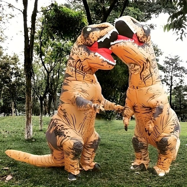 Hangchen Family Dinosaurier Aufblasbares Tyrannosaurus Rex-Kostüm, Set - Bild 1