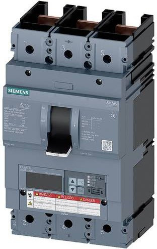 Siemens 3VA6325-7KL31-2AA0 Leistungsschalter in Grau mit einem Einstellbereich von 100 - 250A und einer maximalen Schaltspannung von 600 V/AC - Bild 1