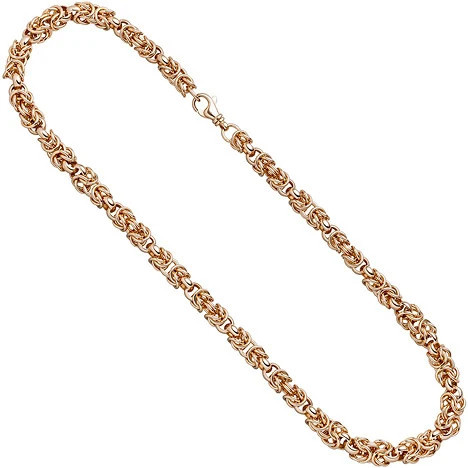 Colfem Halskette 925 Silber, rotgold vergoldet, 50 cm, Unisex - Bild 1