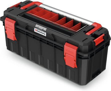 PROSPERPLAST Werkzeugkiste X Block Solid, schwarz, wasser- und staubdicht, B/H/T: 65,0 x 28,0 x 28,0 cm - Bild 1