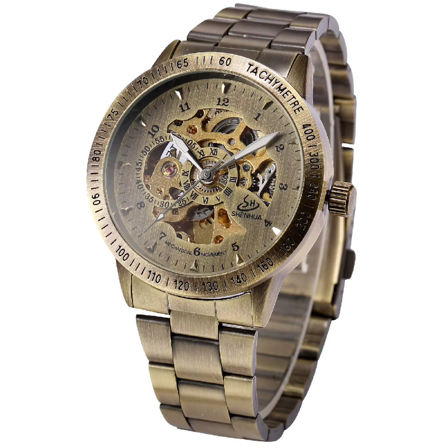 Winner Herren-Armbanduhr, Automatik, Edelstahl, Bronze, Bicolor, Herren - Bild 3