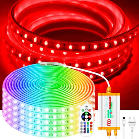 Asign RGB LED Lichtleiste IP67 wasserdichtes flexibles Band mit Fernbedienung dimmbar für Gartenbeleuchtung in Multicolour
