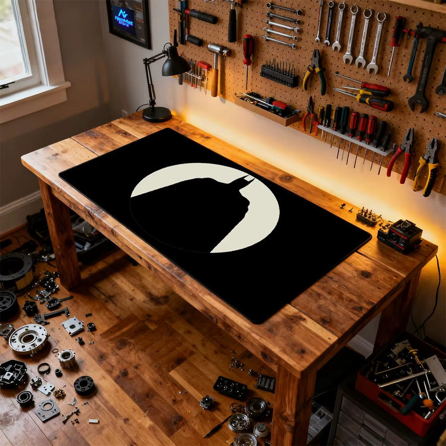 BERTALANFFY Gaming-Mauspad XXL in Schwarz, Schreibtischunterlage für PC und Tastatur, B/T: 140 x 60 cm - Bild 5