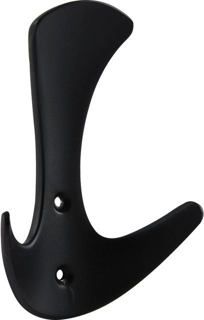 Spax Mantelhaken Tegua aus Zinkdruckguss in Schwarz Matt, Breite: 7,4 cm, Höhe: 10,4 cm - Bild 1