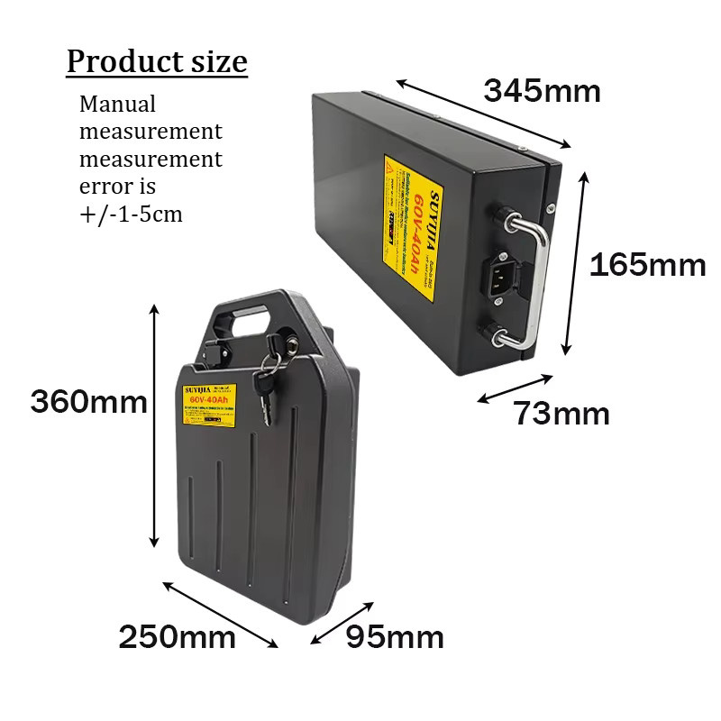 SUYIJIA Lithium-Batterie für Harley Citycoco 60V 30Ah-50Ah in Schwarz inklusive 67,2V-Ladegerät - Bild 2