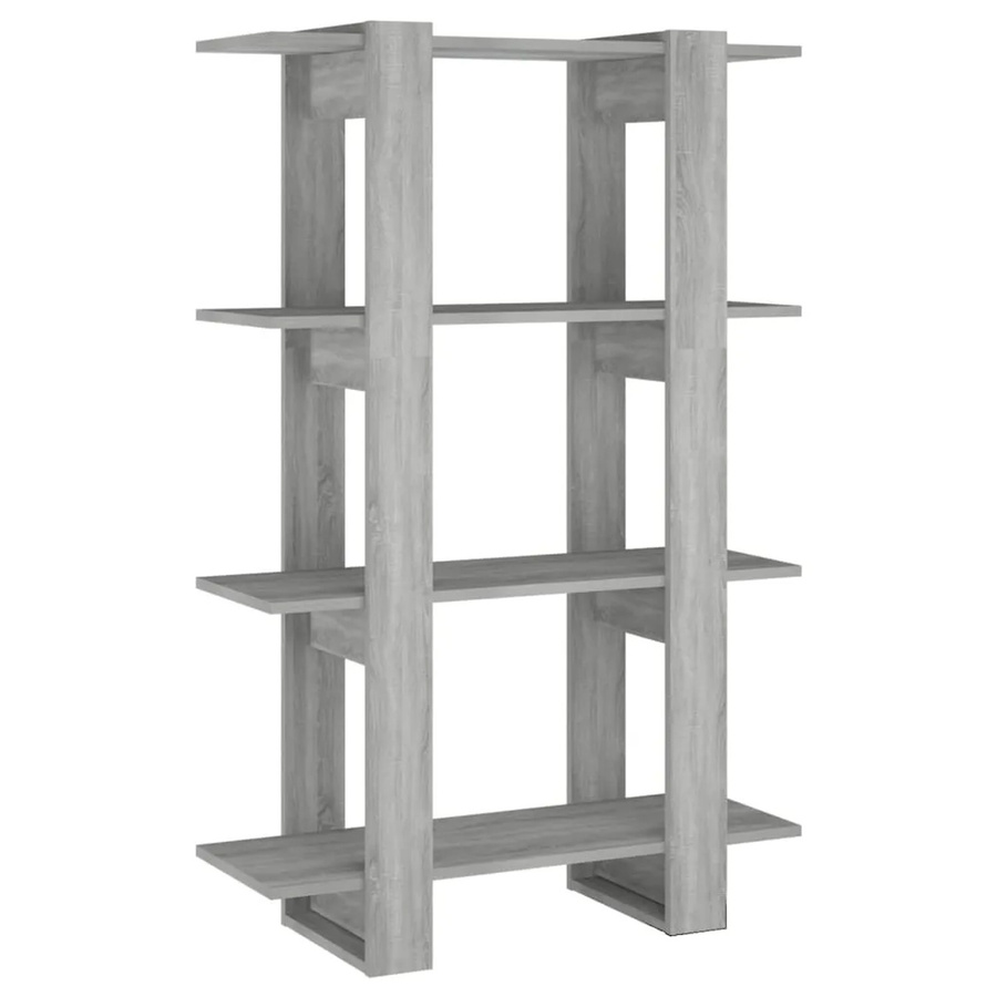 vidaXL Bücherregal und Raumteiler in Grau Sonoma, B/T/H: 80 x 30 x 123,5 cm - Bild 2