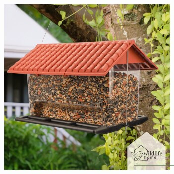 WILDLIFE HOME Futterscheune aus Kunststoff in Rot und Transparent - Bild 2