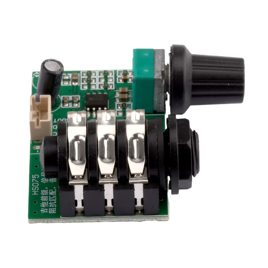 Gaqqee TL072 12V Gitarreninstrument Signalverstärker Hochimpedanz-Vorverstärkerplatine in Grün - Bild 4