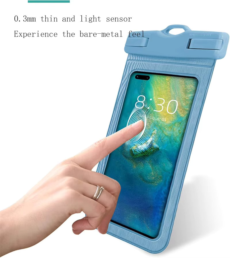 NMEGOU Wasserdichte Handyhülle in Blau für iPhone und Samsung Galaxy Modelle als Swim Dry Pouch Cover - Bild 3