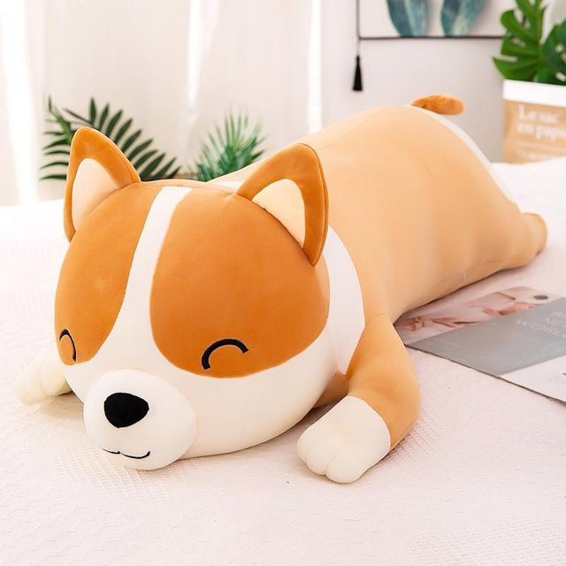 Yiran Health & Beauty Kawaii Corgi Langes Kissen, Plüschtier, 60cm, ab 14 Jahre - Bild 1