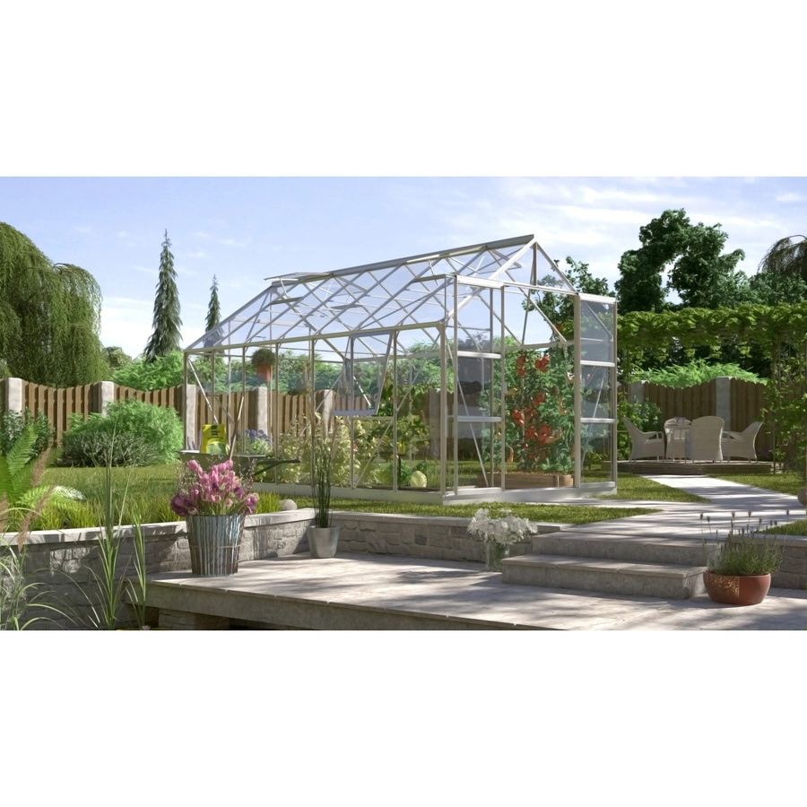Vitavia Gewächshaus Jupiter 11500 aus eloxiertem Aluminium mit Sicherheitsglas und Fundament, 11,5 m² - Bild 2