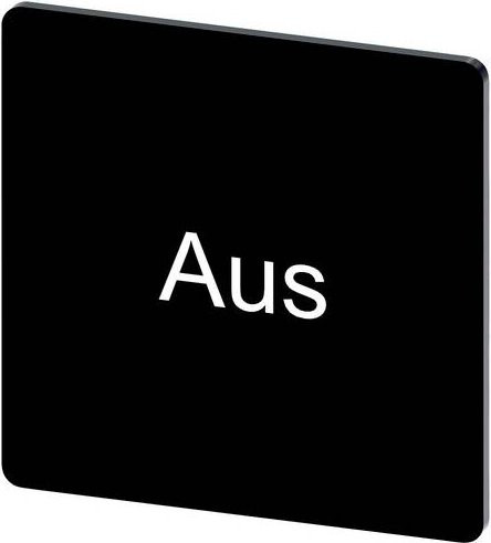 Siemens Bezeichnungsschild 3SU1900-0AE16-0AC0 in Schwarz und Weiß, 10 Stück - Bild 1