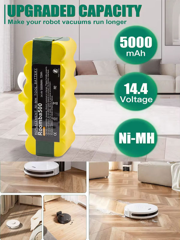 Bonacell Ersatzakku für iRobot Roomba 500 600 700 800 Serie, Li-Ion, 14,4 V, 5,0 Ah - Bild 7