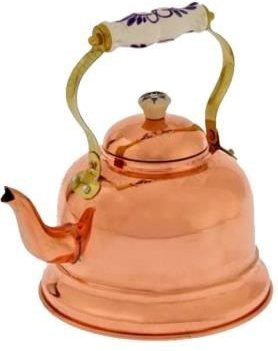 Wasserkocher von tireusesabiere in Kupfer mit Porzellangriff, 1,5 l, 2200 Watt, mit Warmhaltefunktion und Entkalkungsprogramm - Bild 1