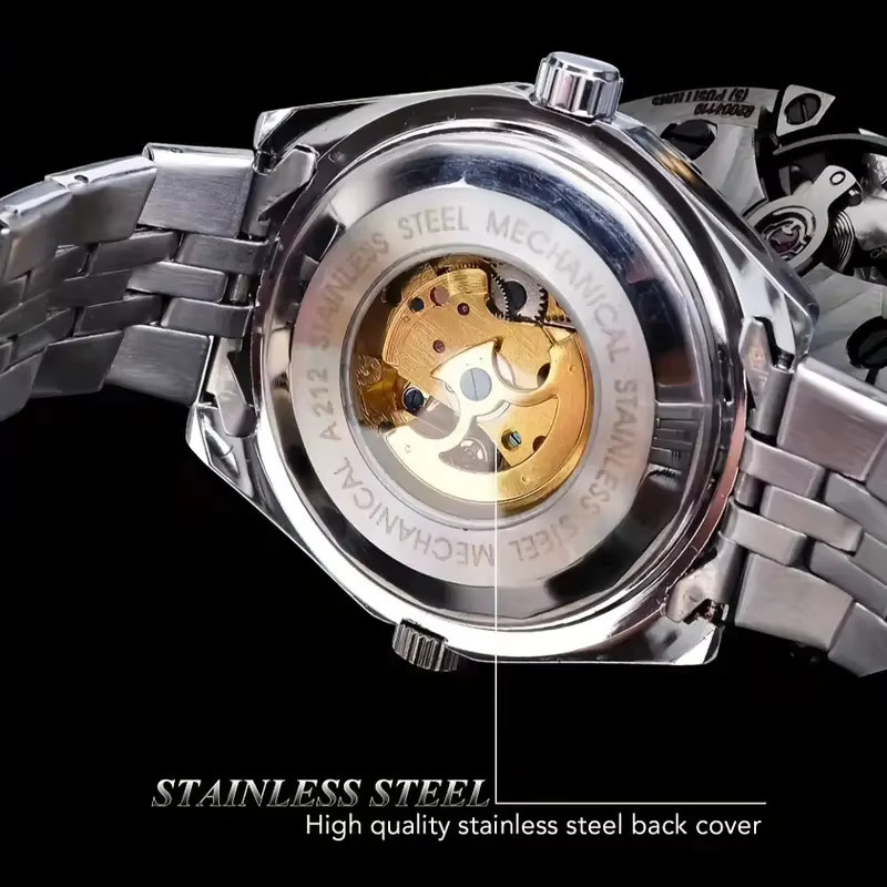 FORSINING Armbanduhr, Automatik, Edelstahl, Silber, Herren - Bild 3