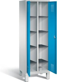 C+P Wäsche-Spind Evolo mit Front in Lichtblau und Korpus in Lichtgrau, H: 185,0 cm, B: 61,0 cm, T: 50,0 cm - Bild 1