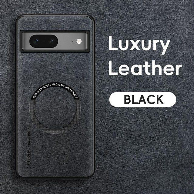 Magnetische Retro Leder Soft Hülle für Google Pixel 7 Pro, Pixel 7, Pixel 7A mit kabellosem Laden - Bild 1