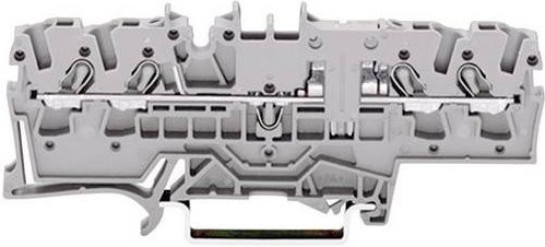 WAGO 2002-1801 Durchgangsklemme mit Zugfeder in Grau, 5.20mm - Bild 1