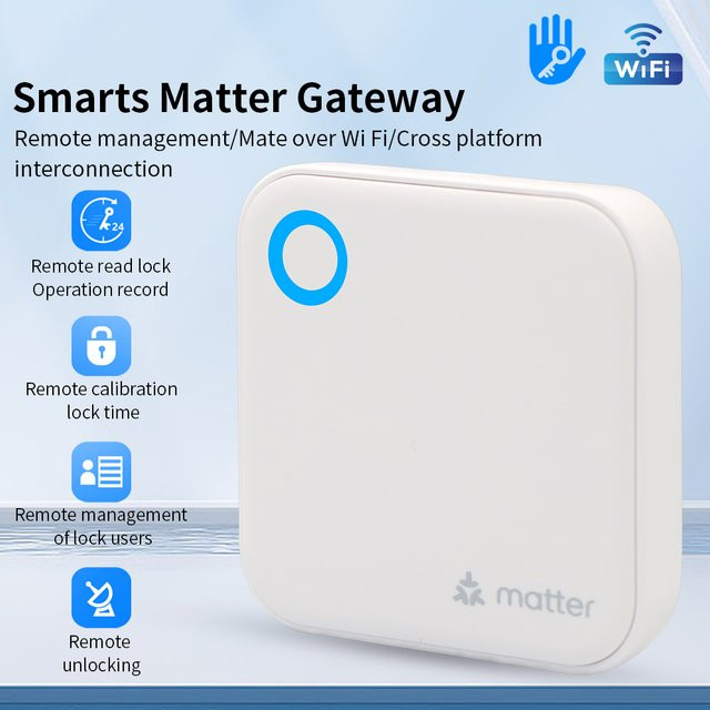 TTLOCK Matter Gateway G6 Smart Home Hub in Weiß mit Bluetooth und 2,4G WiFi zur Steuerung von Türschlössern über die TTlock App und Apple Home - Bild 1