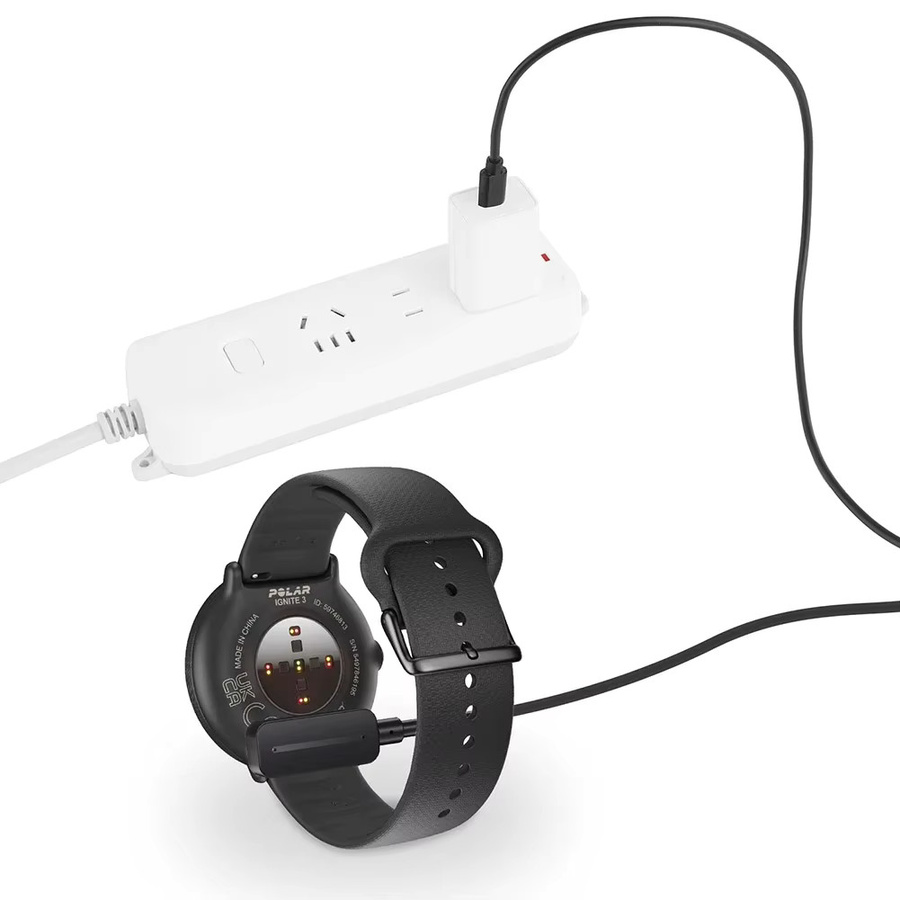 ALLOYSEED USB-C-Ladekabel in Schwarz für Polar Vantage M3 und Polar Vantage V3, Länge: 1 m - Bild 4