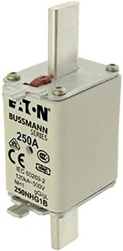 Eaton NH-Sicherung 250NHG1B mit mechanischer Sicherungsanzeige, 1250A, 500V, 3er-Set, Silber - Bild 1
