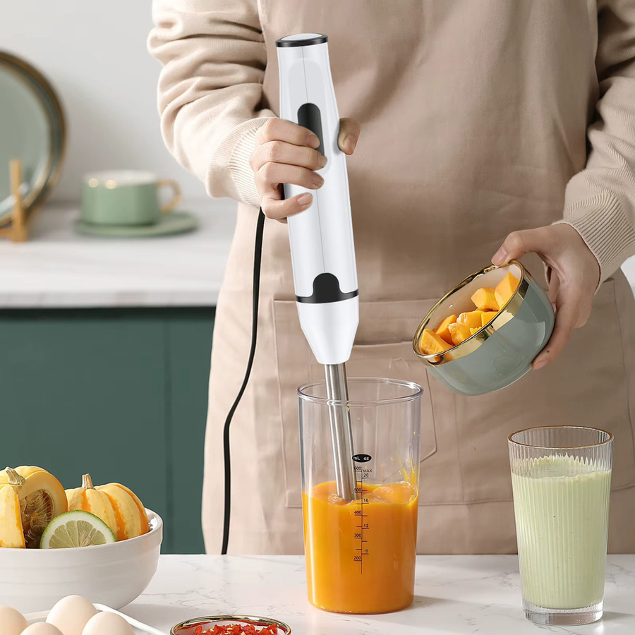 Multifunktionaler elektrischer Stabmixer von Willstar in Weiß aus Edelstahl für Suppen, Smoothies und Saucen - Bild 3