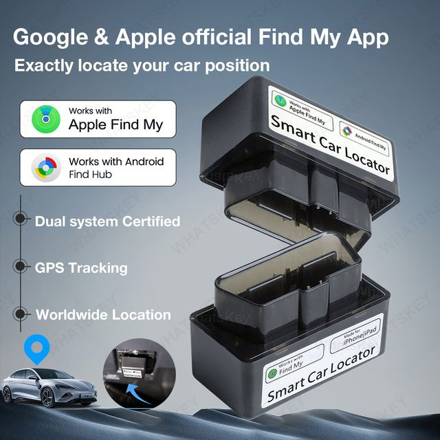 Peocke Mini OBD GPS-Tracker in Schwarz für iOS und Android zur Fahrzeugortung und zum Diebstahlschutz - Bild 1