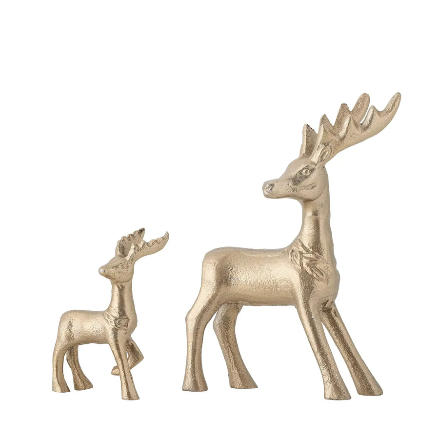 Bloomingville Deko-Set Kila aus Aluminium in Gold mit Hirsch-Motiv, 2er-Set - Bild 1