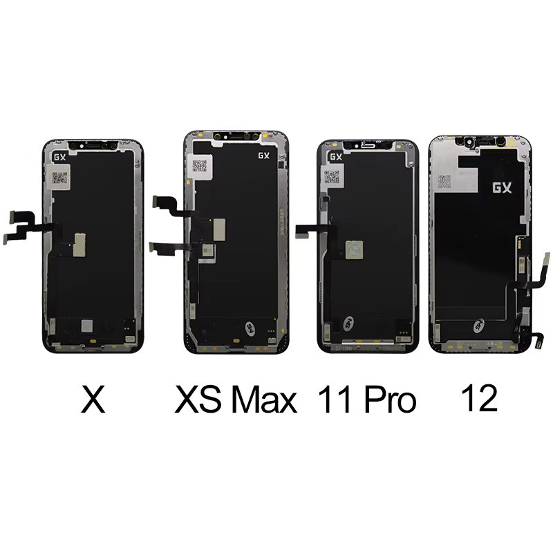 Lyncense OLED GX LCD Display mit True Tone für iPhone X XS XR 11 11Pro 12ProMax 12 Mini 13 Touchscreen Digitizer Ersatz in Schwarz - Bild 1