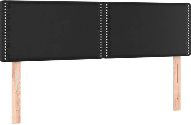2er-Set vidaXL Kopfteile aus Kunstleder in Schwarz, B/T/H: 72 x 5 x 78/88 cm - Bild 1