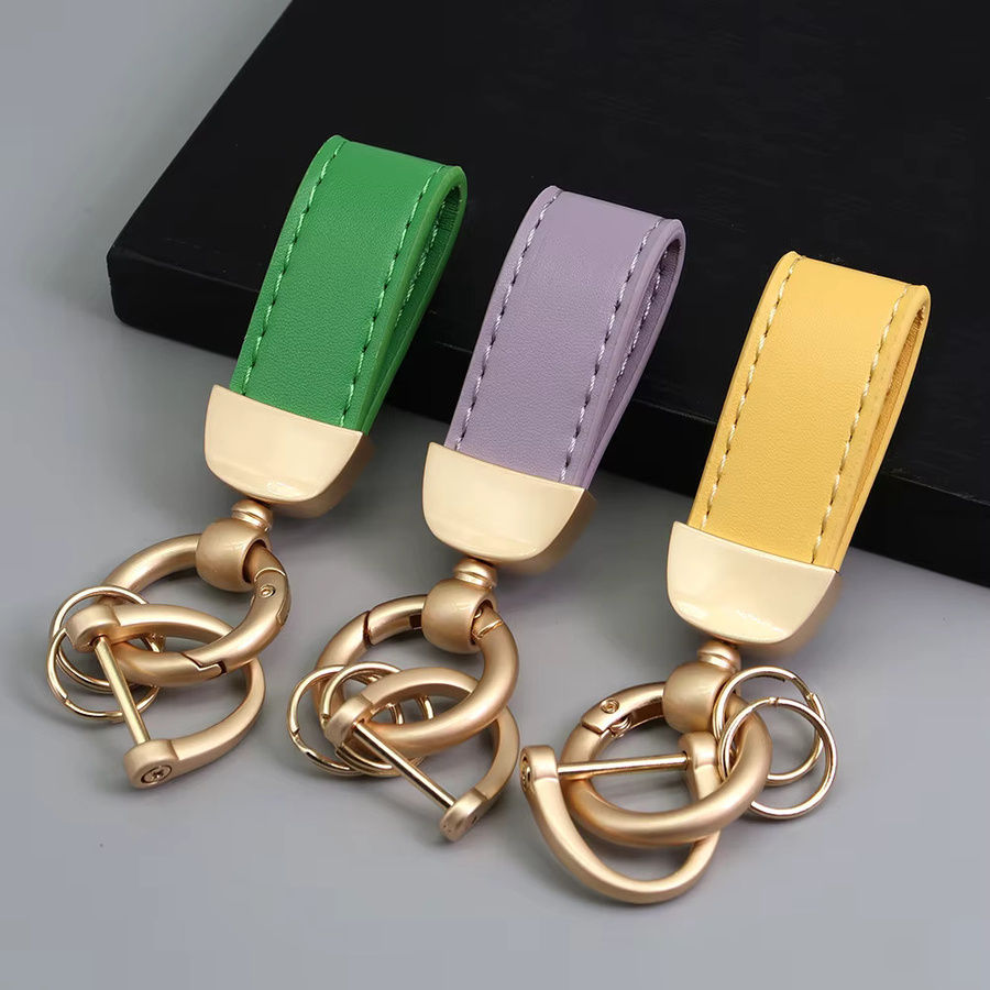 SAISLERWELL Schlüsselanhänger, Gold, Metall, Leder, Unisex - Bild 3