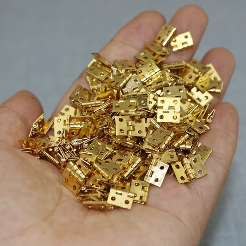 Mini-Scharniermodell aus Stahl in Gold für Schmuckkästchen und Verpackungsboxen - Bild 5