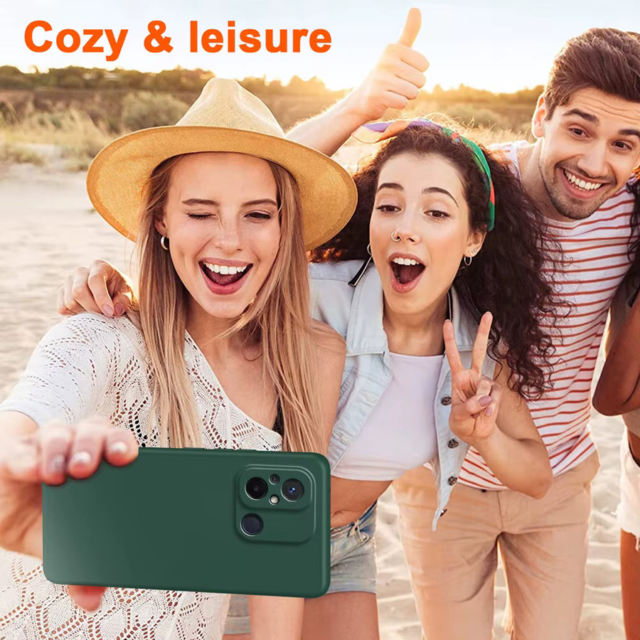 Flüssige Silikon-Handyhülle für Xiaomi Redmi Note und Mi Serie in Lila und Grün - Bild 5