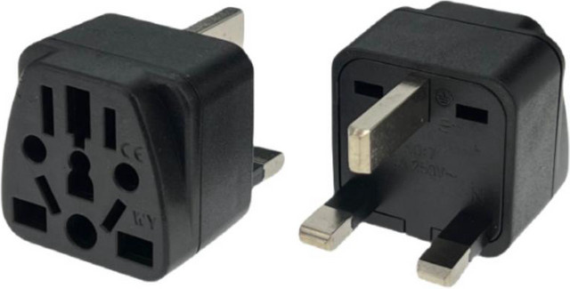 Fengyidz Universal Reiseadapter von EU auf UK Typ G in Schwarz oder Weiß - Bild 1