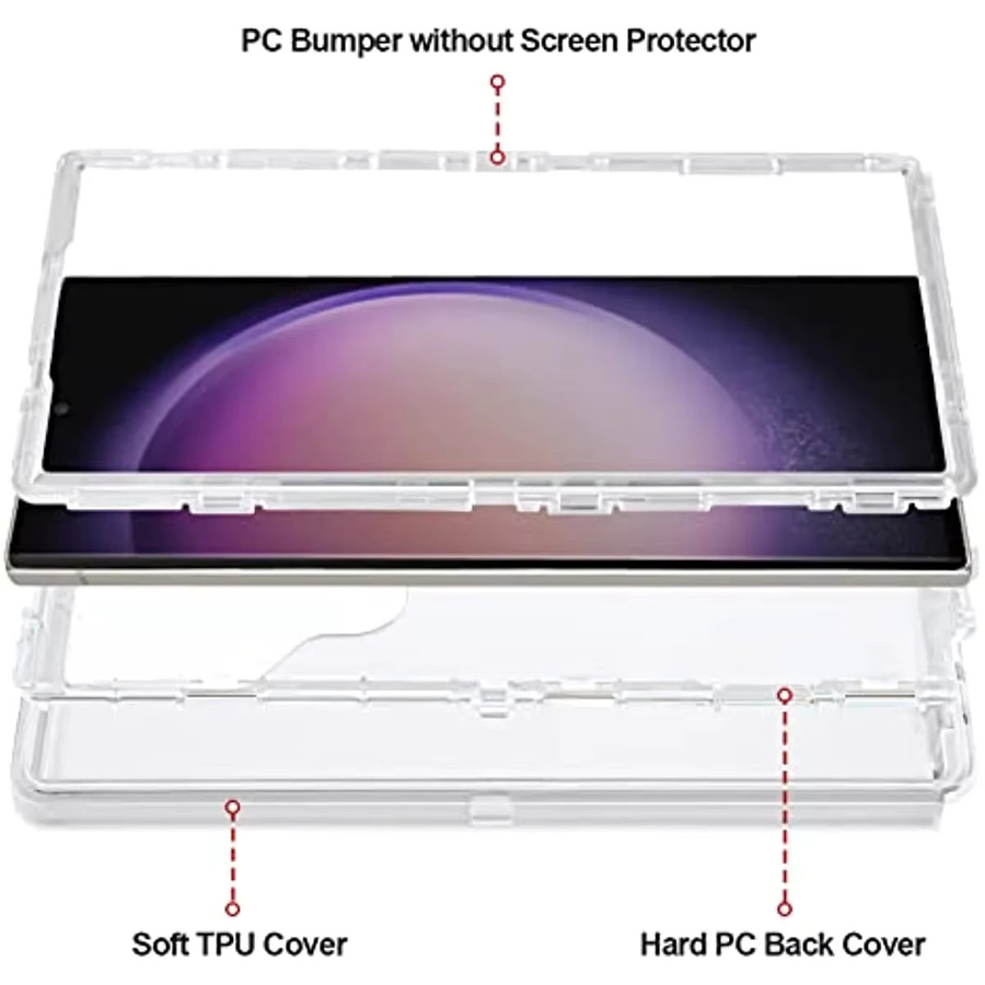 Robuste transparente und stoßfeste Schutzhülle für Samsung Galaxy S-Serie und Note 20 Plus, staubdichtes 3 in 1 Design - Bild 3
