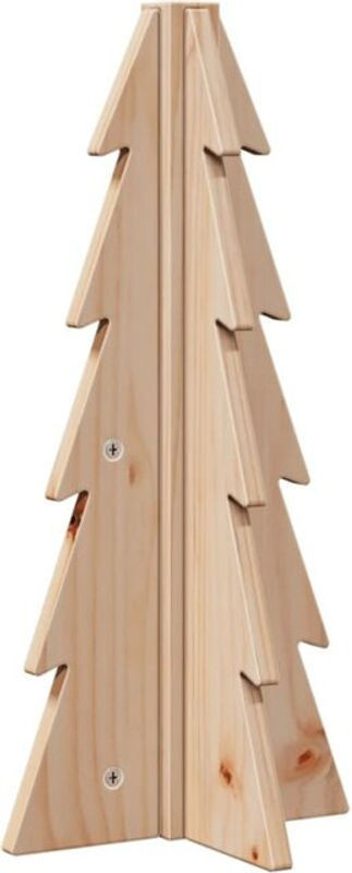 vidaxl Weihnachtsbaum aus Massivholz Kiefer in Braun und Beige, Höhe: 49 cm - Bild 1
