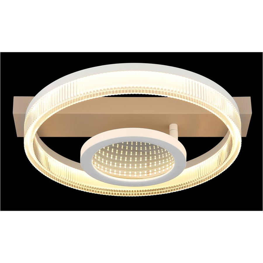 Globo Lighting Deckenleuchte Marlenne modern in Weiß, Transparent und Beige aus Metall und Kunststoff, B/H/T: 33 x 18 x 36 cm - Bild 2