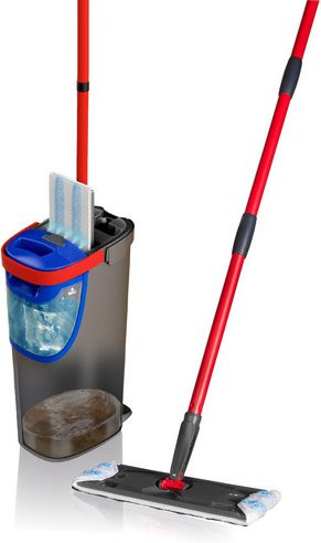 Vileda H2PRO Flat Mop Bodenwischer-Set mit Zweitanksystem in Schwarz/Rot - Bild 9