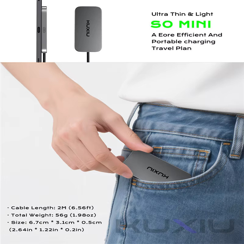 KUXIU M30 Magnetisches kabelloses Ladegerät für iPad Pro und iPad Air mit 18 W Schnellladung und USB-C auf USB-C Ladekabel - Bild 6