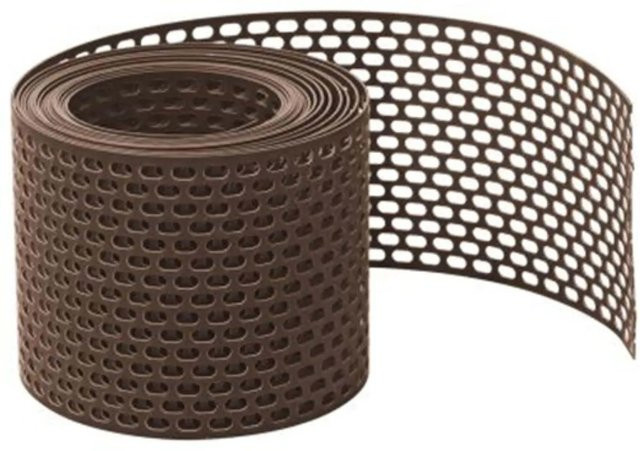 Daprona Vogelschutzgitter Lüftungsband aus PVC in Braun, Breite: 8 cm, Länge: 5 m - Bild 1