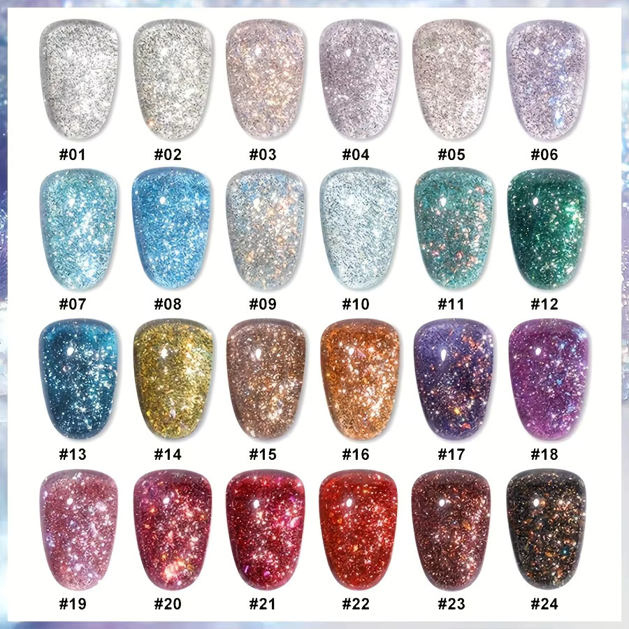 XEIJAYI Glitzer-Diamant-Gel-Nagellack, Glänzend, Damen - Bild 2