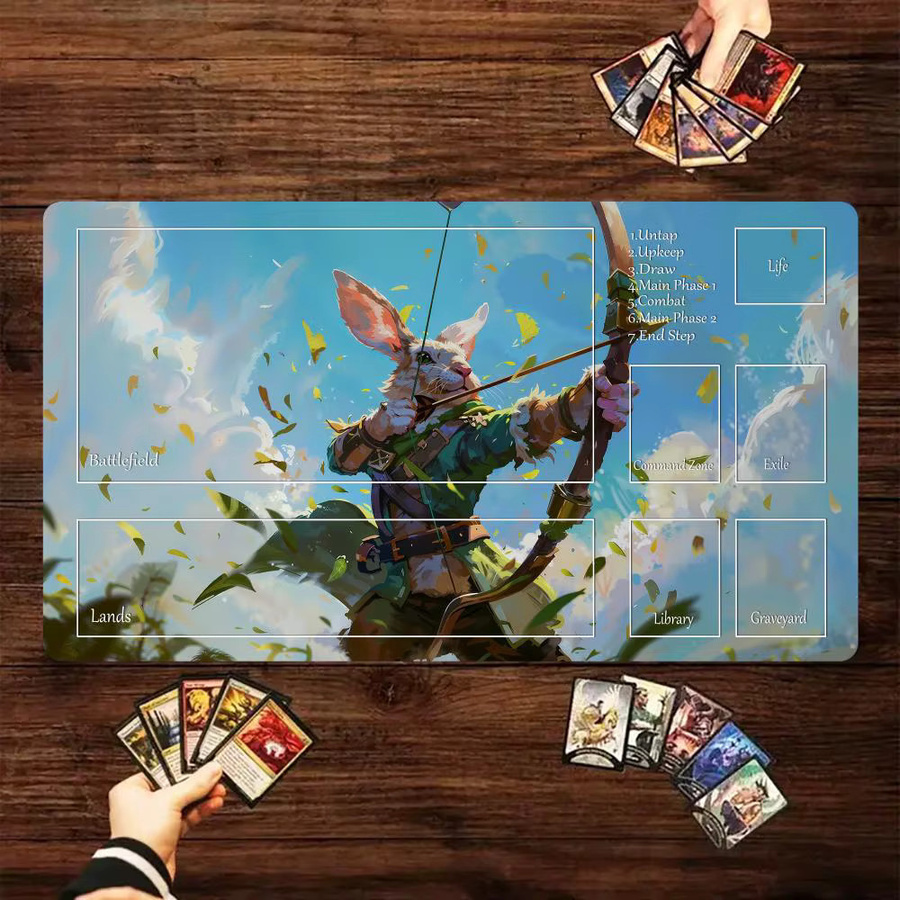 Mairuige Magic: The Gathering Spielmatte, Kaninchen Bogenschütze, Zubehör - Bild 1