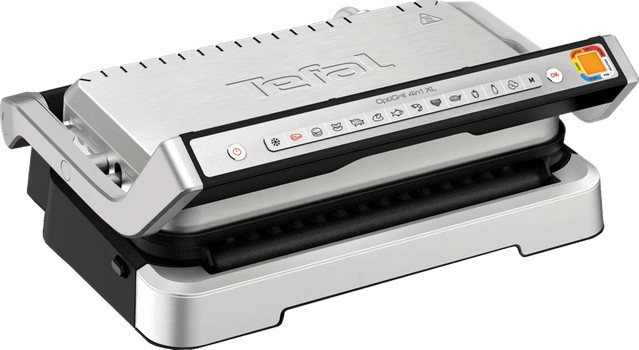 Tefal OptiGrill 4-in-1 XL RVS GC784D Kontaktgrill aus Edelstahl in Silber mit herausnehmbaren Platten und spülmaschinenfesten Teilen - Bild 1