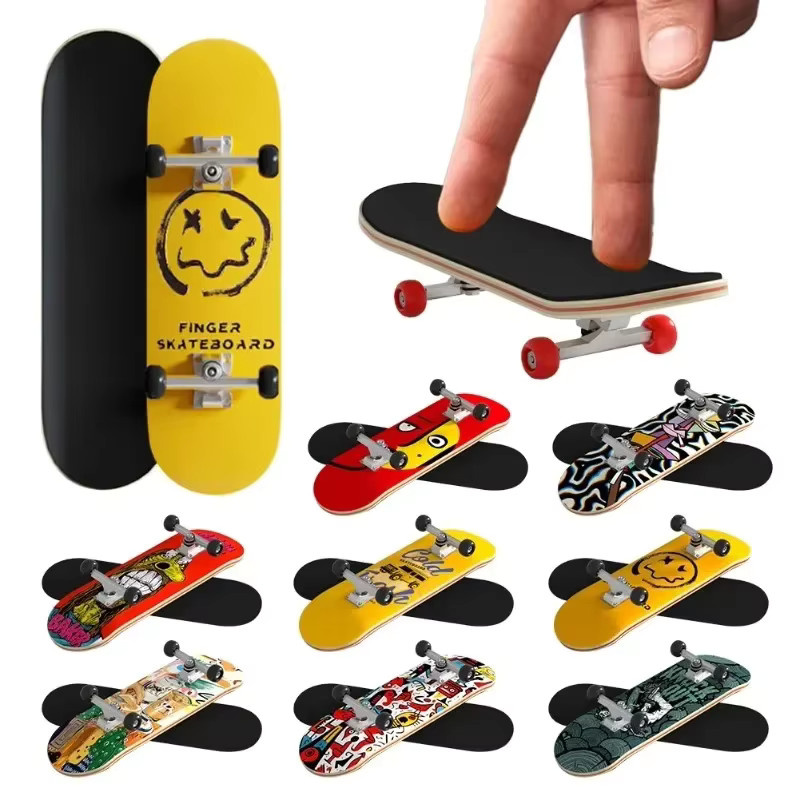 Finger-Scooter Ahornholz, Mini-Skateboard-Set, 14-teiliges Set - Bild 2