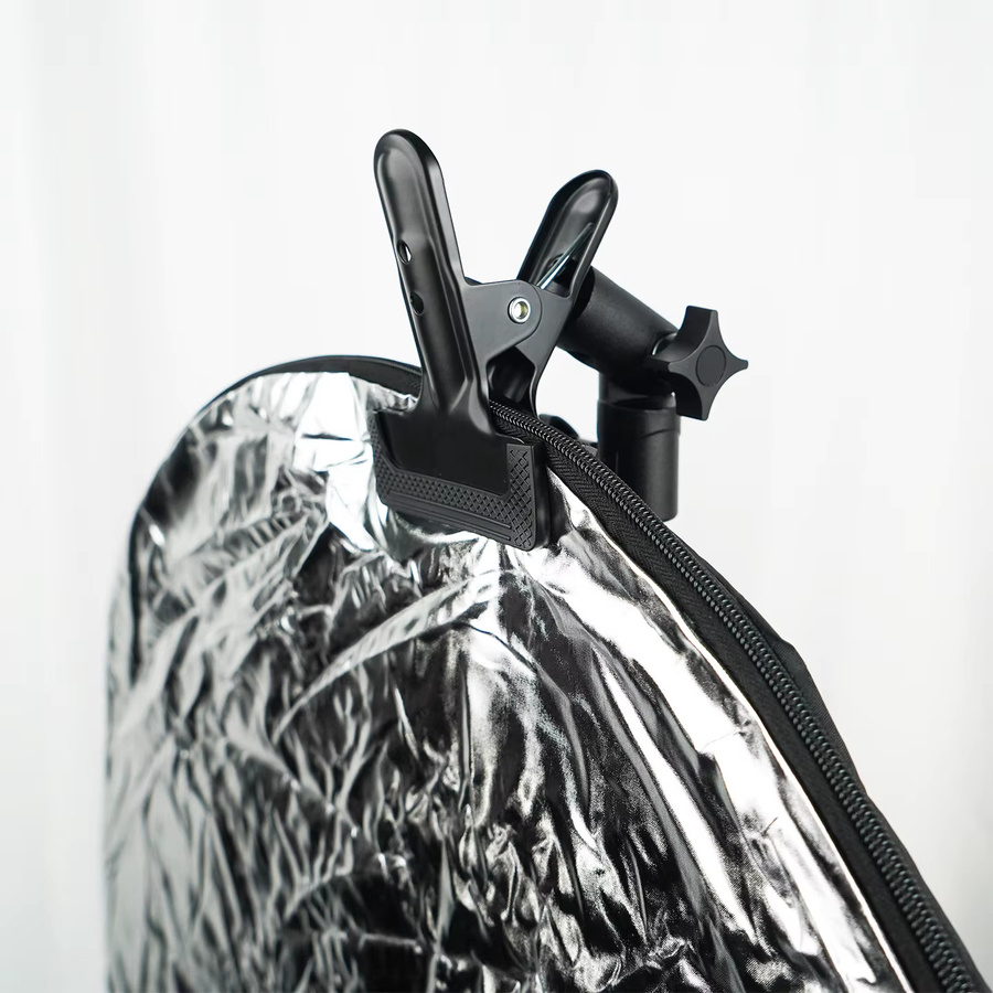 NiYi Reflektorhalter mit Klemme und Drehadapter für 1/4 und 3/8 Schrauben, Schwarz - Bild 3