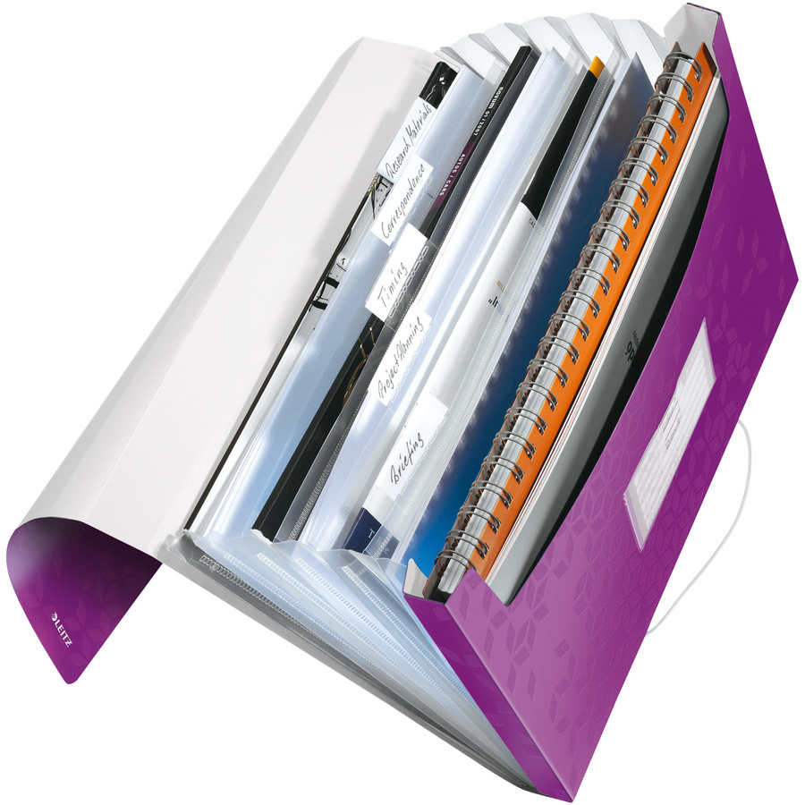 Leitz Fächermappe WOW A4 aus Kunststoff in Transparent Purple - Bild 2