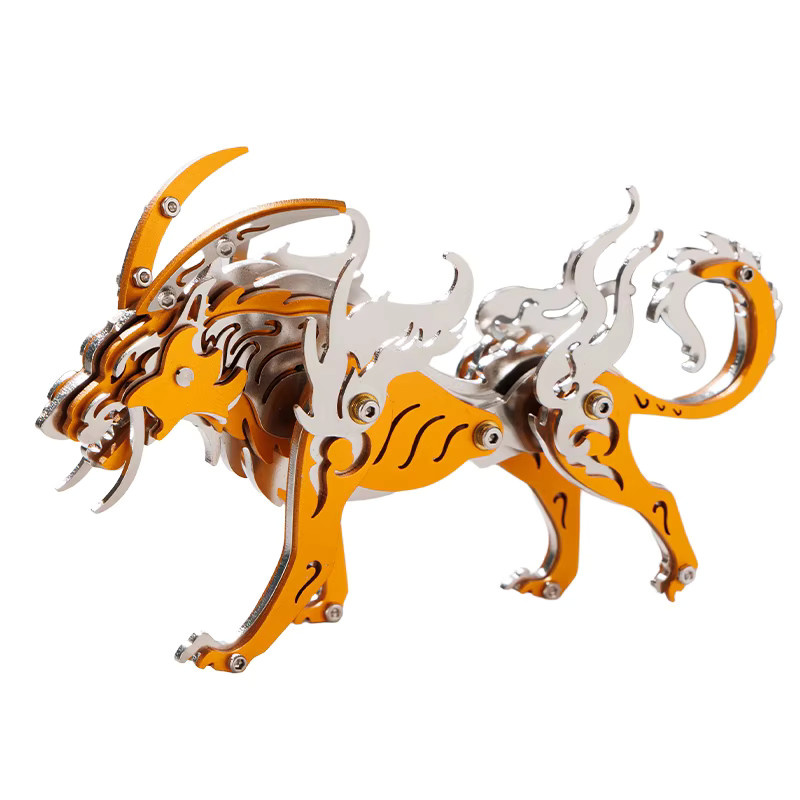 MOKR Wolf King 3D Metall-Puzzle, DIY Montagemodell-Bausatz - Bild 3