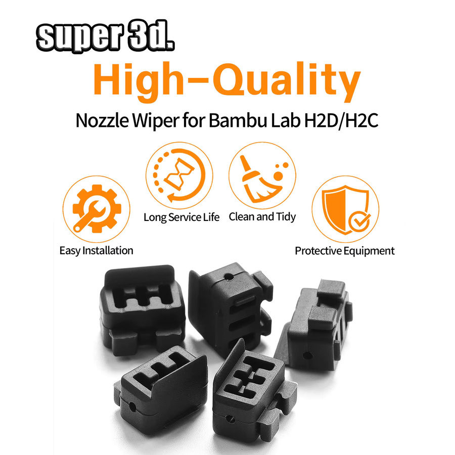 Bambu Lab Reinigungsbürste für H2D/H2C 3D-Drucker Hotend-Düsen in Schwarz - Bild 1