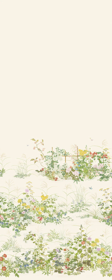 Cole & Son Tapete Scenic Flora in Natural White mit botanischem Floral-Design aus Vlies und Papier - Bild 1